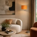 Mexlite floor lamp BELLA 1 flame E27 IP20, steel dimmable