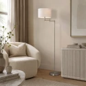 Mexlite Luminaria de pedestal BELLA de 1 llama E27 IP20, acero regulable