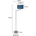 Mexlite floor lamp BELLA E27 IP20, dimmable