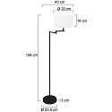 Mexlite Luminaria de pedestal BELLA E27 IP20, regulable