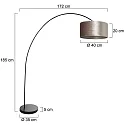 Mexlite Luminaria de pedestal SOLVA E27 IP20, regulable