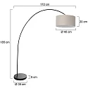 Mexlite Luminaria de pedestal SOLVA E27 IP20, regulable