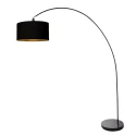 arc luminaire SOLVA 1 flame E27 IP20, black dimmable