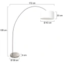 Mexlite Luz de arco SOLVA de 1 llama E27 IP20, acero regulable