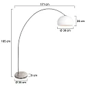 Mexlite Luminaria de pedestal SOLVA E27 IP20, regulable