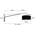 Steinhauer Luminaria de pared ELEGANT CLASSY E27 IP20, regulable