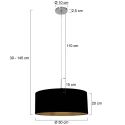 Steinhauer pendant luminaire SPARKLED LIGHT 1 flame E27 IP20, steel dimmable