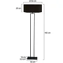 Steinhauer Luminaria de pedestal STANG E27 IP20, regulable