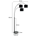 Steinhauer Luminaria de pedestal SPARKLED LIGHT E27 IP20, regulable