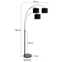 Steinhauer Luminaria de pedestal SPARKLED LIGHT E27 IP20, regulable