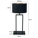 Steinhauer table lamp STANG E27 IP20, dimmable