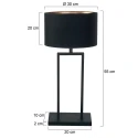 Steinhauer Luminaria de mesa STANG E27 IP20, regulable