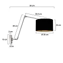 Steinhauer Luminaria de pared PRESTIGE CHIC E27 IP20, regulable