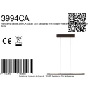 Steinhauer Luminaria colgante BANDE de 3 llamas IP20, cacao regulable
