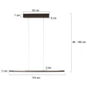 Steinhauer Luminaria colgante BANDE de 3 llamas IP20, cacao regulable