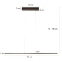 Steinhauer Luminaria colgante BANDE de 3 llamas IP20, cacao regulable