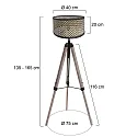 Mexlite Luminaria de pedestal TRIEK E27 IP20, regulable