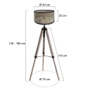 Mexlite floor lamp TRIEK E27 IP20, dimmable