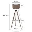 Mexlite Luminaria de pedestal TRIEK E27 IP20, regulable