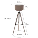 Mexlite floor lamp TRIEK E27 IP20, dimmable
