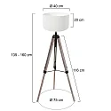 Mexlite Luminaria de pedestal TRIEK E27 IP20, regulable