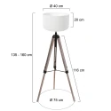 Mexlite floor lamp TRIEK E27 IP20, dimmable