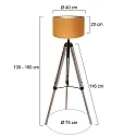 Mexlite Luminaria de pedestal TRIEK E27 IP20, regulable