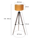 Mexlite floor lamp TRIEK E27 IP20, dimmable