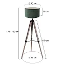 Mexlite Luminaria de pedestal TRIEK E27 IP20, regulable