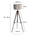 Mexlite Luminaria de pedestal TRIEK E27 IP20, regulable
