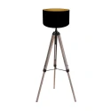 Mexlite floor lamp TRIEK 1 flame E27 IP20, wood, black dimmable