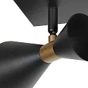 anne light & home Luminaria de pared PRETO GU10 IP20, regulable