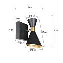 anne light & home Luminaria de pared PRETO GU10 IP20, regulable