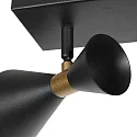 anne light & home Luminaria de techo PRETO GU10 IP20, regulable