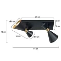 anne light & home Luminaria de techo PRETO GU10 IP20, regulable