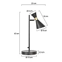 anne light & home table lamp PRETO GU10 IP20, dimmable