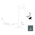 anne light & home table lamp PRETO GU10 IP20, dimmable