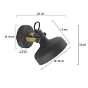 Mexlite Luminaria de pared PRATO E14 IP20, regulable