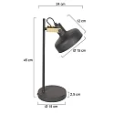 Mexlite table lamp PRATO E14 IP20, dimmable