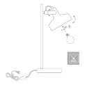 Mexlite table lamp PRATO E14 IP20, dimmable