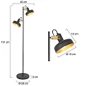 Mexlite Luminaria de pedestal PRATO E14 IP20, regulable