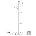 Mexlite Luminaria de pedestal PRATO E14 IP20, regulable