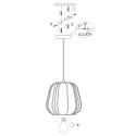 anne light & home pendant luminaire SABLE 1 flame E27 IP20, creme dimmable