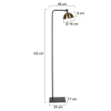 Steinhauer floor lamp PINTINO 1 flame GU10 IP20, black dimmable