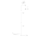 Steinhauer floor lamp PINTINO 1 flame GU10 IP20, black dimmable