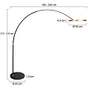 Steinhauer floor lamp RINGLUX IP20, dimmable