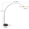 Steinhauer floor lamp RINGLUX IP20, dimmable