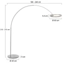 Steinhauer Luminaria de pedestal RINGLUX IP20, regulable