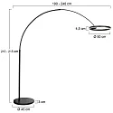 Steinhauer floor lamp RINGLUX IP20, dimmable