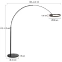 Steinhauer floor lamp RINGLUX IP20, dimmable